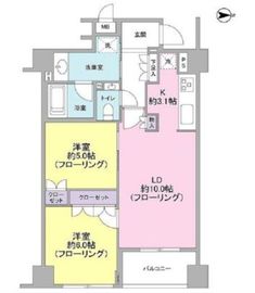 グレンパーク駒場 5階 間取り図