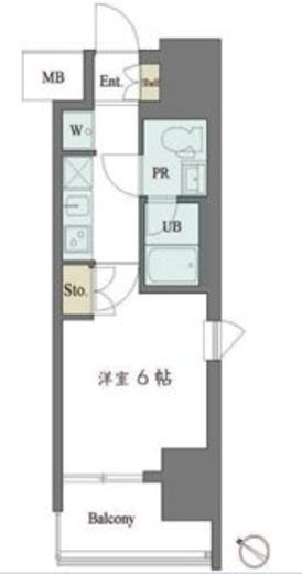 カスタリア大井町 1303 間取り図