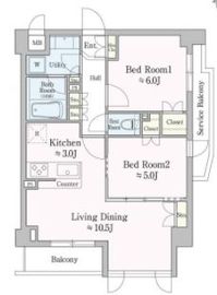 テラス都立大学 201 間取り図