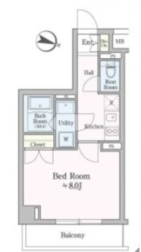 テラス都立大学 313 間取り図