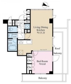 テラス都立大学 401 間取り図
