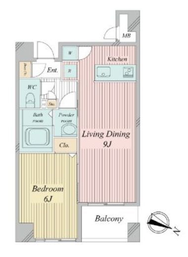 クエスタ高輪 701 間取り図