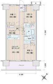 エスティメゾン豊洲レジデンス C204 間取り図