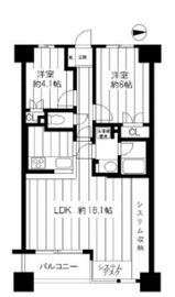 アクス御殿山 12階 間取り図