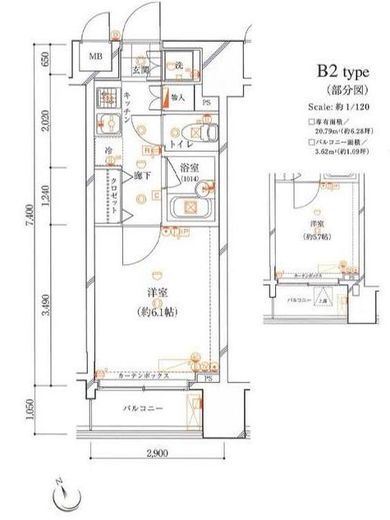 ガリシア銀座イースト 7階 間取り図