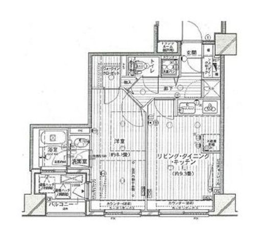 ブロードシティ東京 13階 間取り図
