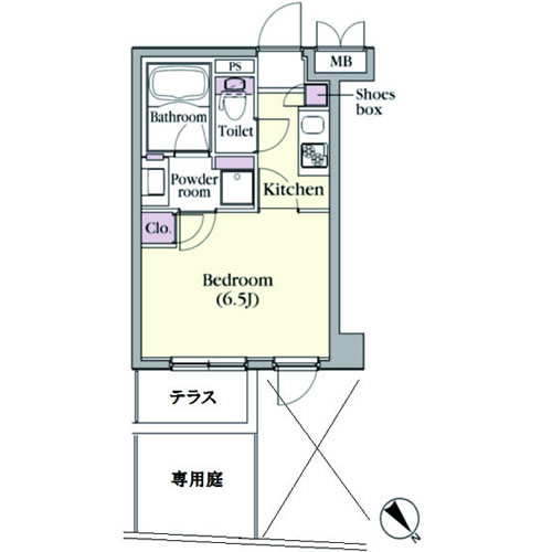プラチナコート中目黒 105 間取り図