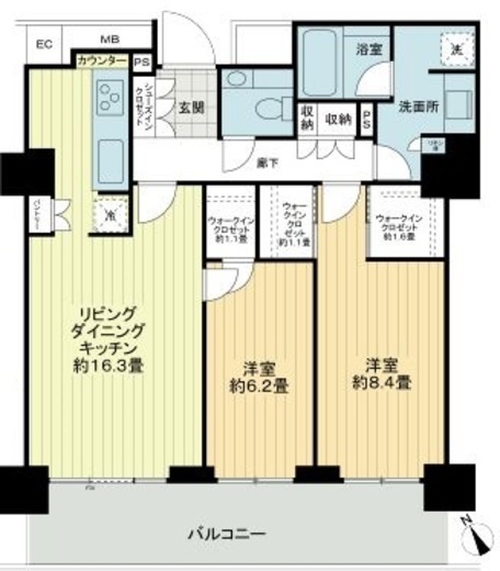 パークコート神宮前 The Forest 537 間取り図