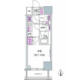 プレジリア東日本橋 201 間取り図