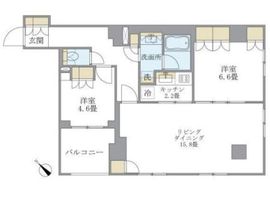 アパートメンツ不動前 407 間取り図