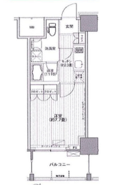 ヒューリック荏原 406 間取り図