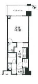 クロスエアタワー 13階 間取り図