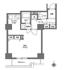 文京グリーンコートビュータワー本駒込 A605 間取り図