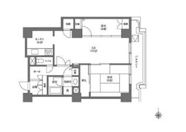 文京グリーンコートビュータワー本駒込 A1301 間取り図
