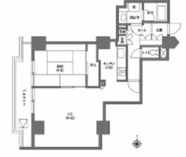 文京グリーンコートビュータワー本駒込 B1709 間取り図