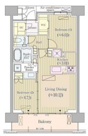 ジオ四谷荒木町 4階 間取り図