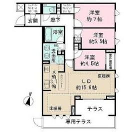 ザ・パークハウス小日向 1階 間取り図