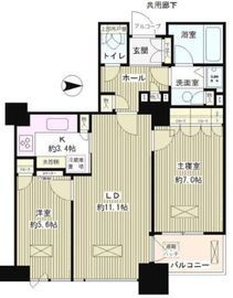 センチュリーパークタワー 25階 間取り図