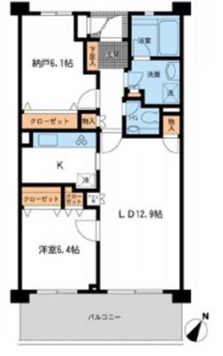 HF馬込レジデンス 302 間取り図