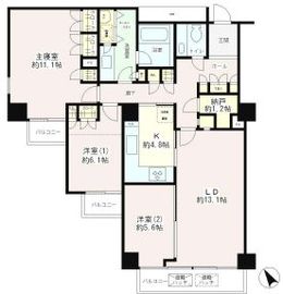 小石川パークタワー 4階 間取り図