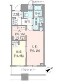 ブリリアタワーズ目黒 21階 間取り図