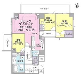 ブランズ渋谷常盤松 12階 間取り図