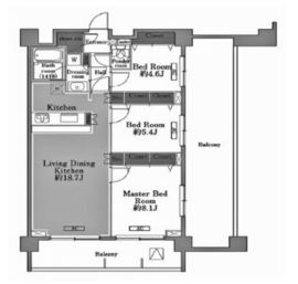 メゾン・ド・コリーヌ市ヶ谷 406 間取り図