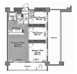 メゾン・ド・コリーヌ市ヶ谷 406 間取り図