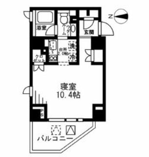 プライムアーバン四谷外苑東 1403 間取り図