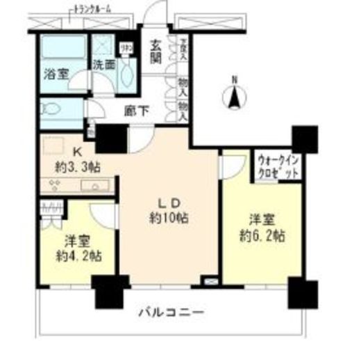 ブリリアタワー大崎 2階 間取り図