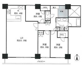 Wコンフォートタワーズ EAST 51階 間取り図