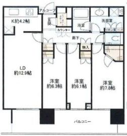 二子玉川ライズタワー 17階 間取り図