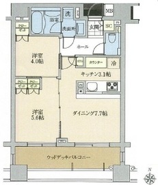 クオリアYZ恵比寿 6階 間取り図