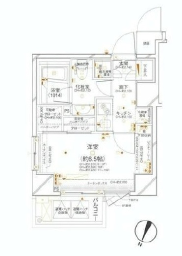 パレステュディオ麻布イースト 8階 間取り図