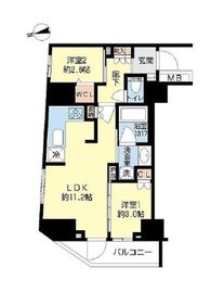 グローリオ新宿夏目坂 2階 間取り図