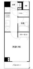 コンシェリア・デュー勝どき 6階 間取り図