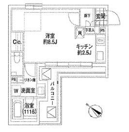 エルスタンザ代々木 307 間取り図