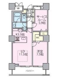 ロイヤルパークスタワー南千住 1603 間取り図