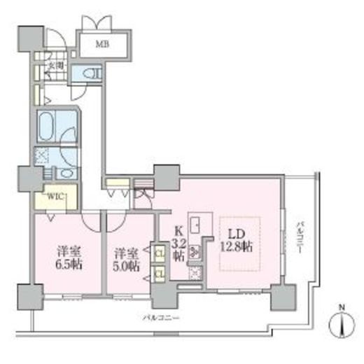 ロイヤルパークスタワー南千住 2410 間取り図