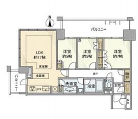 スカイズタワー＆ガーデン 17階 間取り図