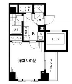 プライムアーバン千代田富士見 801 間取り図