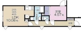 ラピス下目黒 405 間取り図