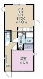 ラピス下目黒 201 間取り図