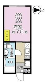 ラピス下目黒 303 間取り図