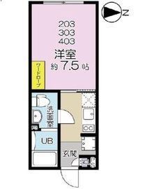 ラピス下目黒 403 間取り図