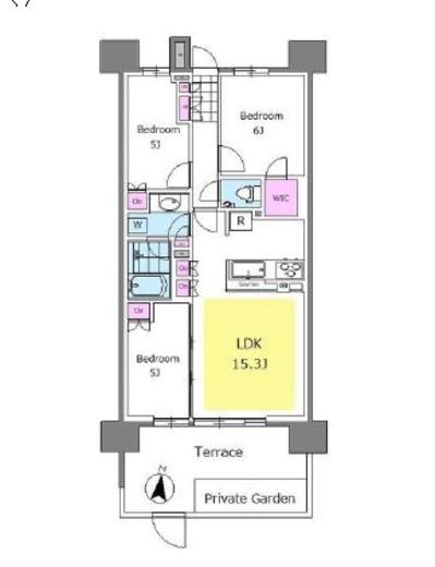 クレヴィア豊洲 1階 間取り図