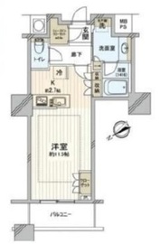 ザ・パークハウス西新宿タワー60 14階 間取り図