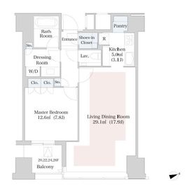 ラ・トゥール新宿 2522 間取り図