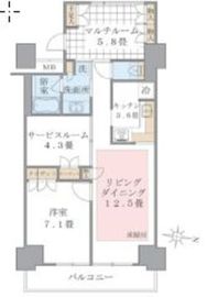 ブリリアイスト東雲キャナルコート 416 間取り図