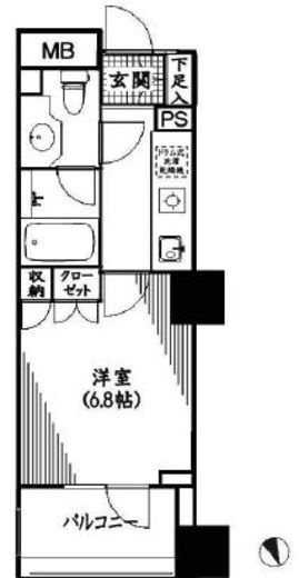 グランスイート明石町 5階 間取り図